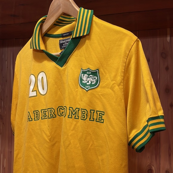 Vintage 90’s Abercrombie & Fitch Yellow Polo Shirt - Picture 3 of 6